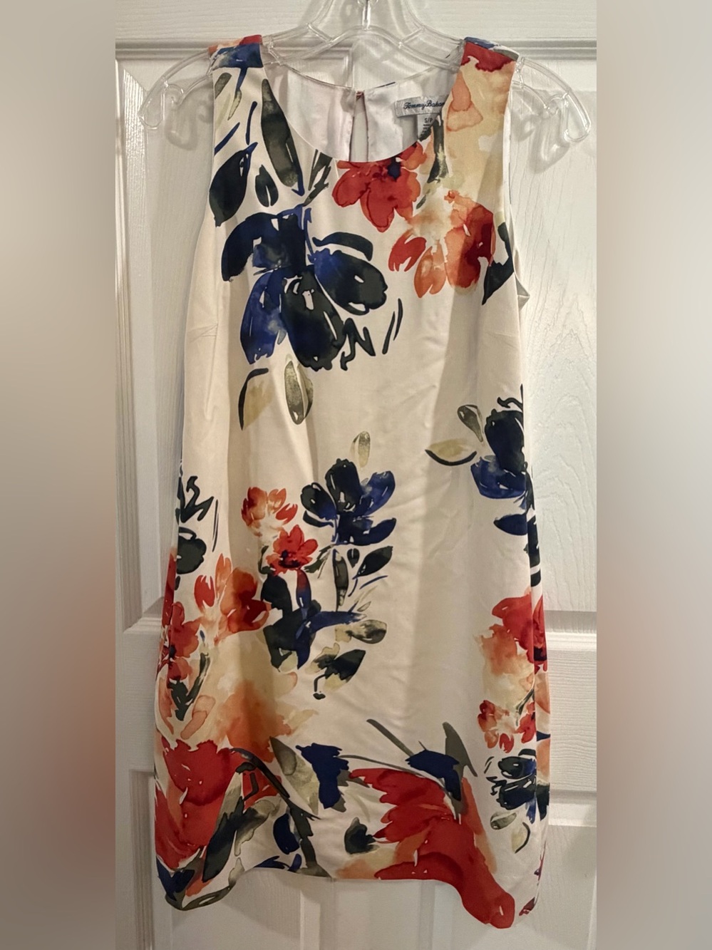 Tommy Bahama Cream 100% Silk Dress with Floral Print